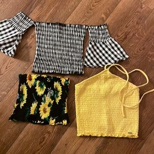 3 tube tops size small